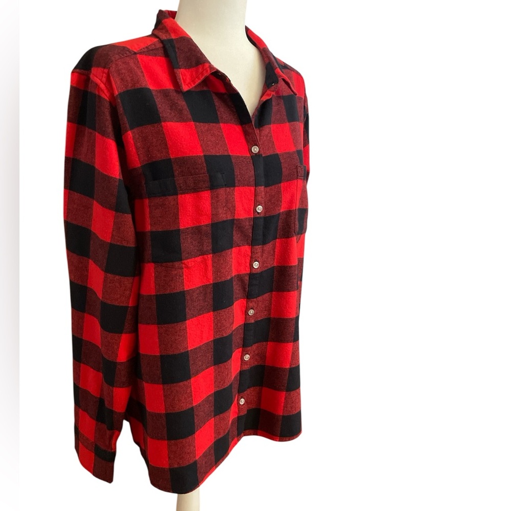 Croft & Barrow The Extra Soft Plaid Flannel Shirt - Women’s XL